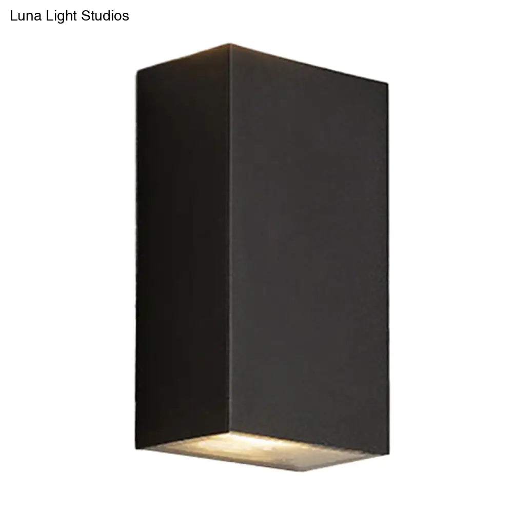 DecorBites™ DecorBites™ Nordic Metal Black Wall Lamp: Cube/Triangle/Cylinder LED Sconce for Outdoor