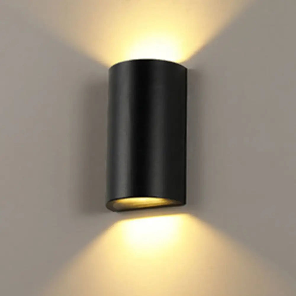 DecorBites™ DecorBites™ Nordic Metal Black Wall Lamp: Cube/Triangle/Cylinder LED Sconce for Outdoor