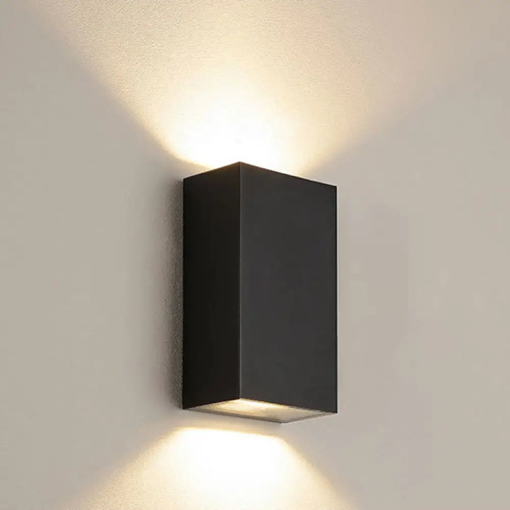 DecorBites™ DecorBites™ Nordic Metal Black Wall Lamp: Cube/Triangle/Cylinder LED Sconce for Outdoor