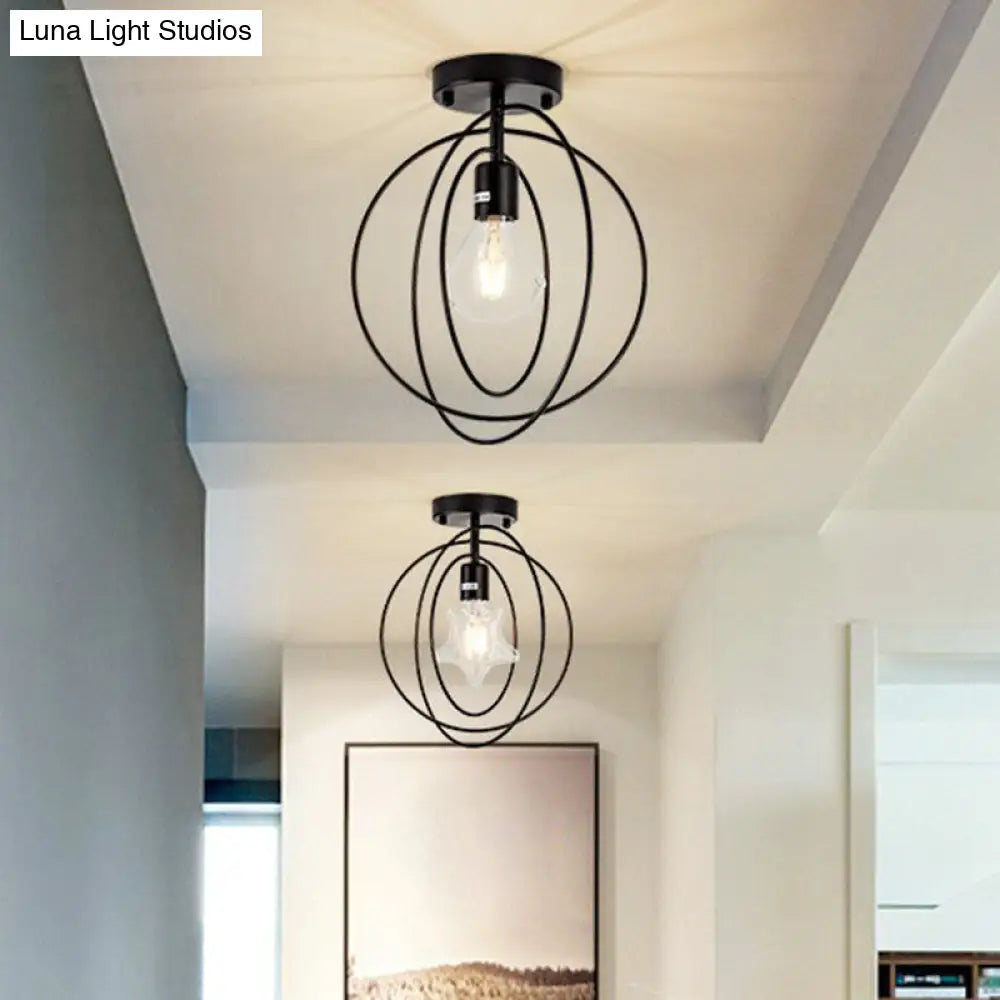 DecorBites™ DecorBites™ Nordic Metal Ceiling Mounted Lamp - Geometric Semi Flush Light for Corridor