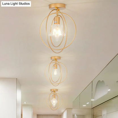 DecorBites™ DecorBites™ Nordic Metal Ceiling Mounted Lamp - Geometric Semi Flush Light for Corridor