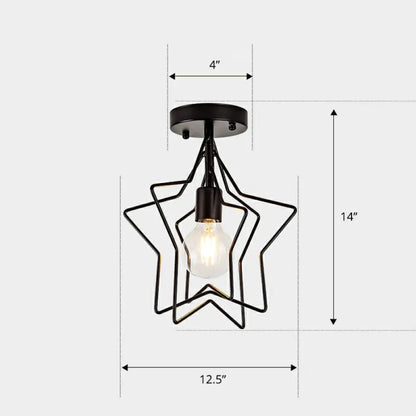 DecorBites™ DecorBites™ Nordic Metal Ceiling Mounted Lamp - Geometric Semi Flush Light for Corridor