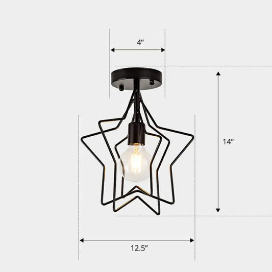 DecorBites™ DecorBites™ Nordic Metal Ceiling Mounted Lamp - Geometric Semi Flush Light for Corridor