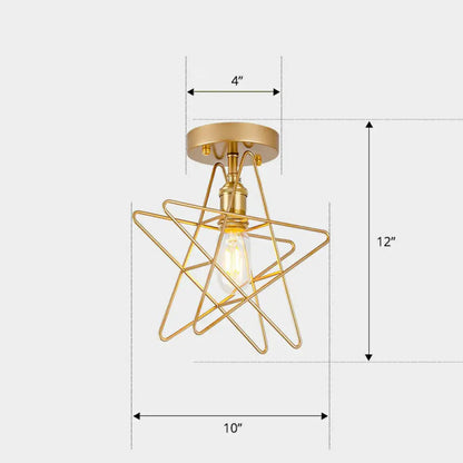 DecorBites™ DecorBites™ Nordic Metal Ceiling Mounted Lamp - Geometric Semi Flush Light for Corridor