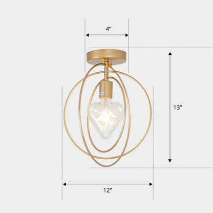 DecorBites™ DecorBites™ Nordic Metal Ceiling Mounted Lamp - Geometric Semi Flush Light for Corridor