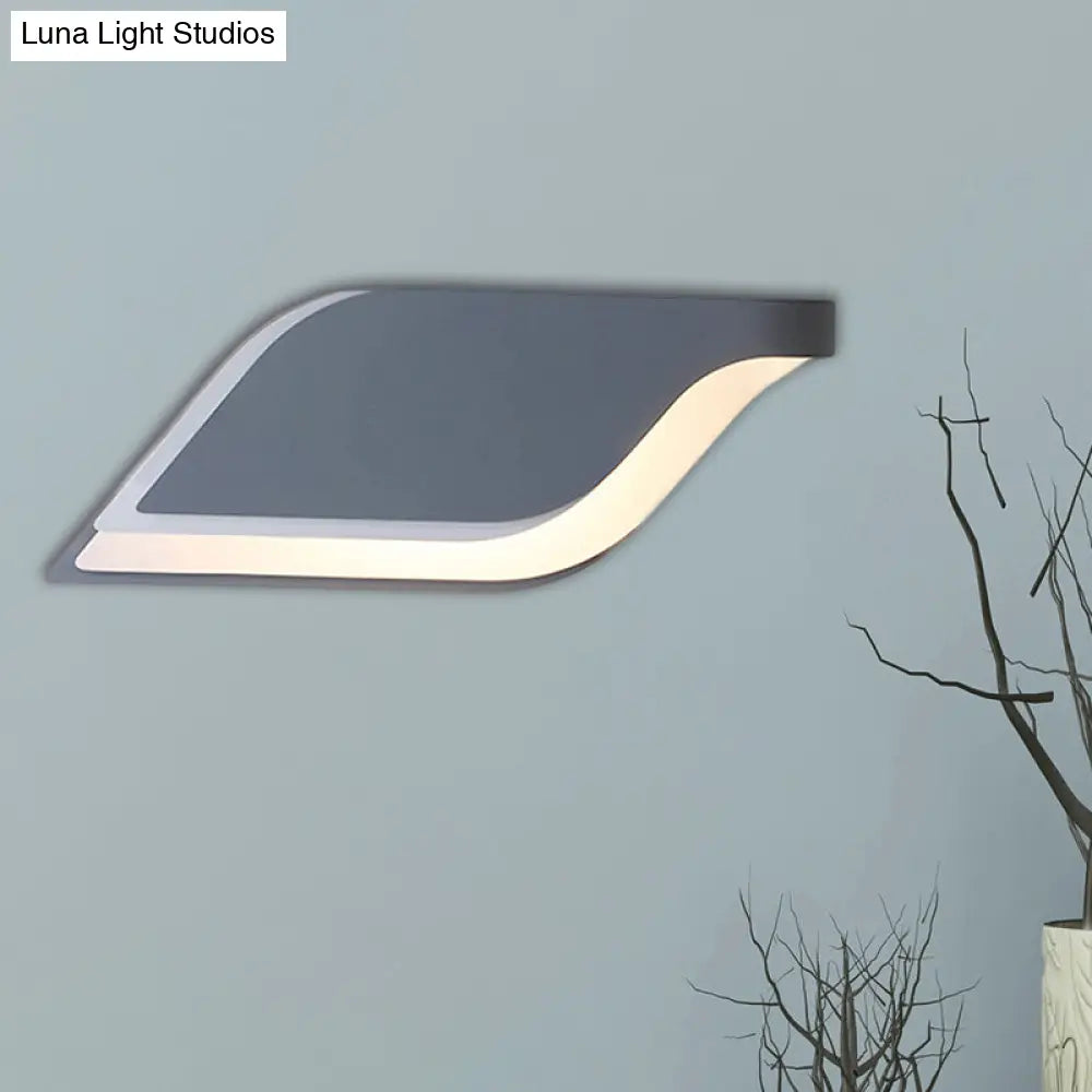 DecorBites™ DecorBites™ Nordic Metal Leaf Wall Lamp: Yellow/Grey/Green 1-Light Sconce Fixture