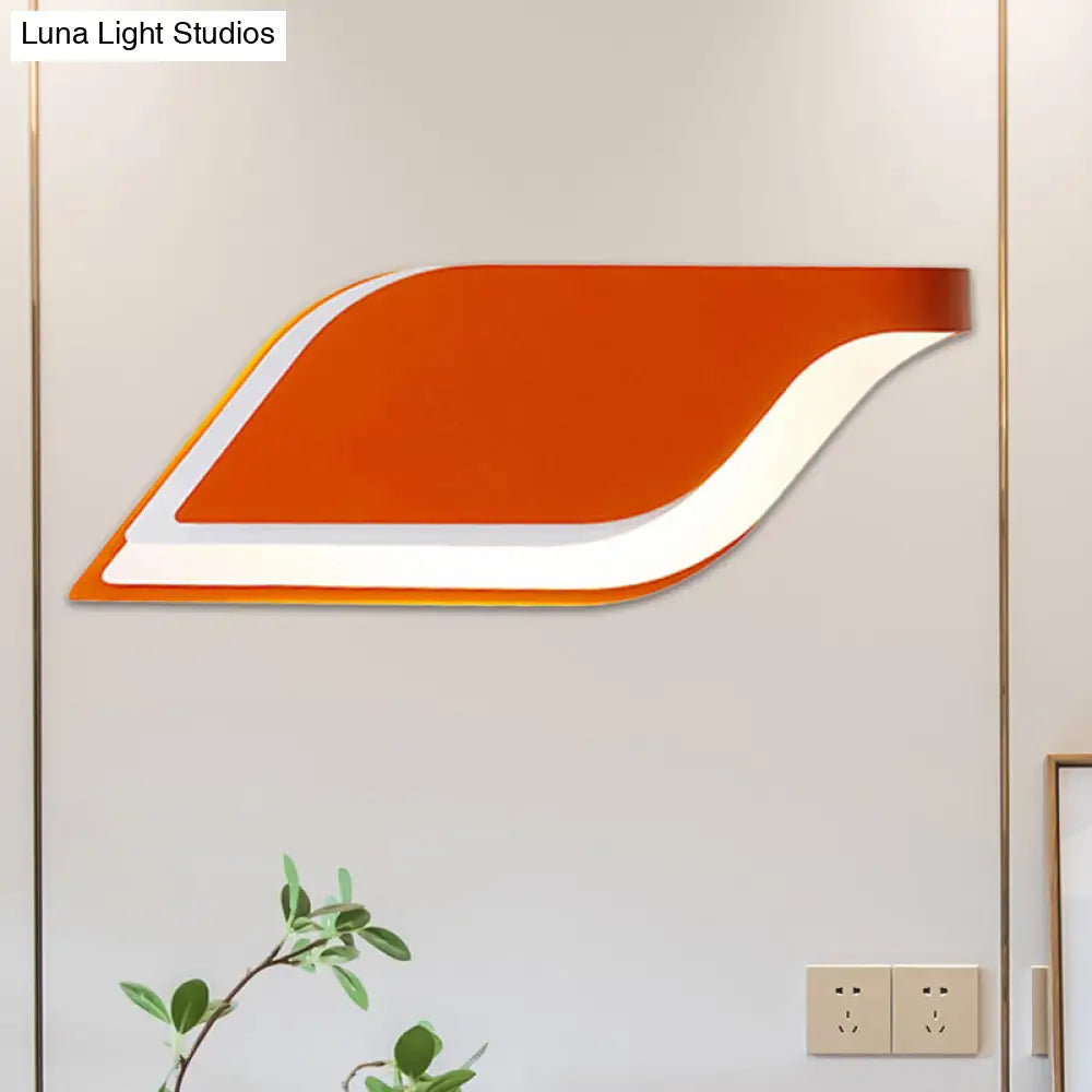 DecorBites™ DecorBites™ Nordic Metal Leaf Wall Lamp: Yellow/Grey/Green 1-Light Sconce Fixture