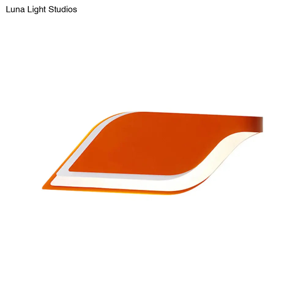 DecorBites™ DecorBites™ Nordic Metal Leaf Wall Lamp: Yellow/Grey/Green 1-Light Sconce Fixture