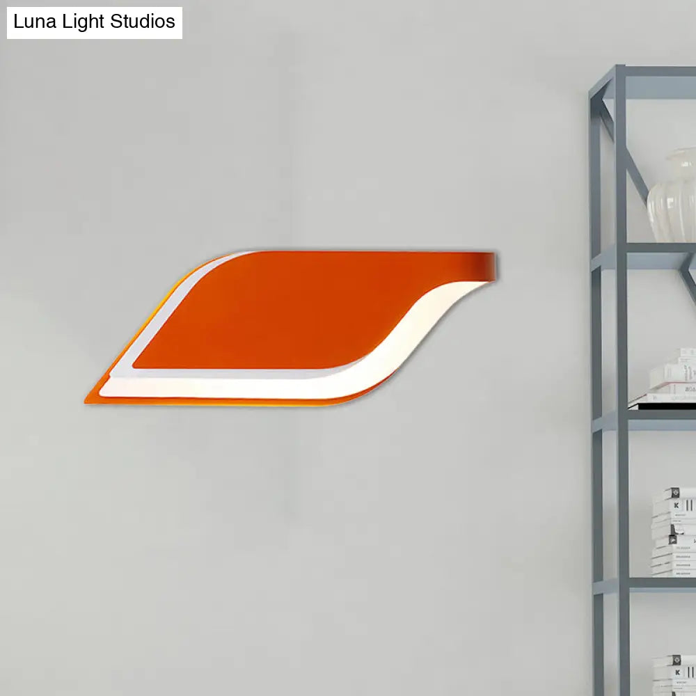 DecorBites™ DecorBites™ Nordic Metal Leaf Wall Lamp: Yellow/Grey/Green 1-Light Sconce Fixture