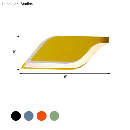 DecorBites™ DecorBites™ Nordic Metal Leaf Wall Lamp: Yellow/Grey/Green 1-Light Sconce Fixture