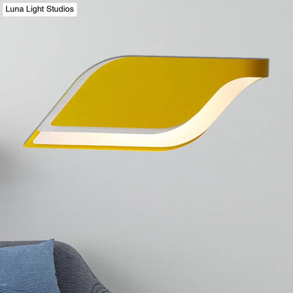 DecorBites™ DecorBites™ Nordic Metal Leaf Wall Lamp: Yellow/Grey/Green 1-Light Sconce Fixture