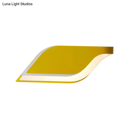 DecorBites™ DecorBites™ Nordic Metal Leaf Wall Lamp: Yellow/Grey/Green 1-Light Sconce Fixture