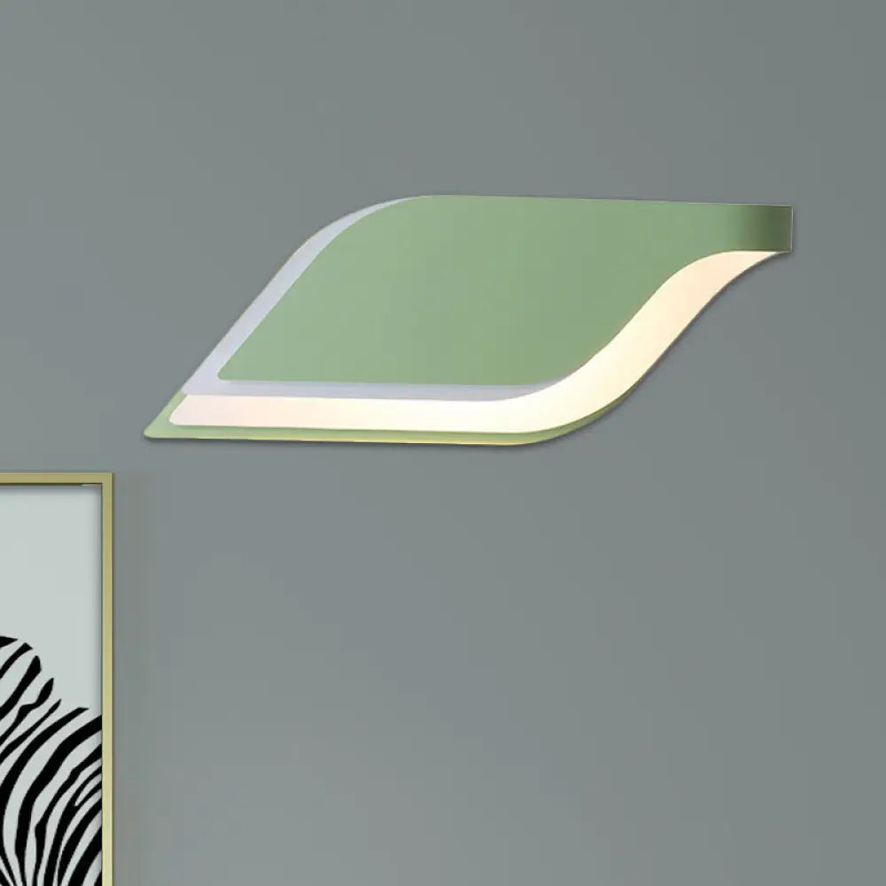DecorBites™ DecorBites™ Nordic Metal Leaf Wall Lamp: Yellow/Grey/Green 1-Light Sconce Fixture