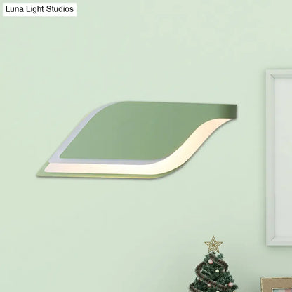 DecorBites™ DecorBites™ Nordic Metal Leaf Wall Lamp: Yellow/Grey/Green 1-Light Sconce Fixture