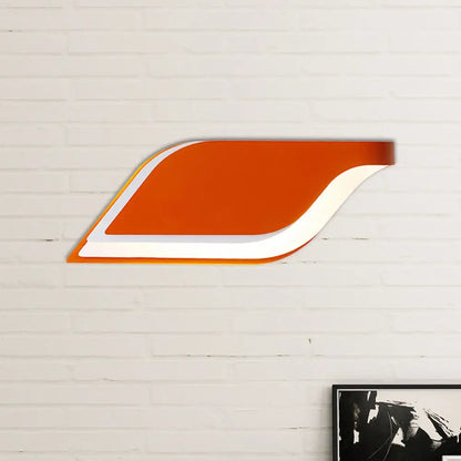 DecorBites™ DecorBites™ Nordic Metal Leaf Wall Lamp: Yellow/Grey/Green 1-Light Sconce Fixture