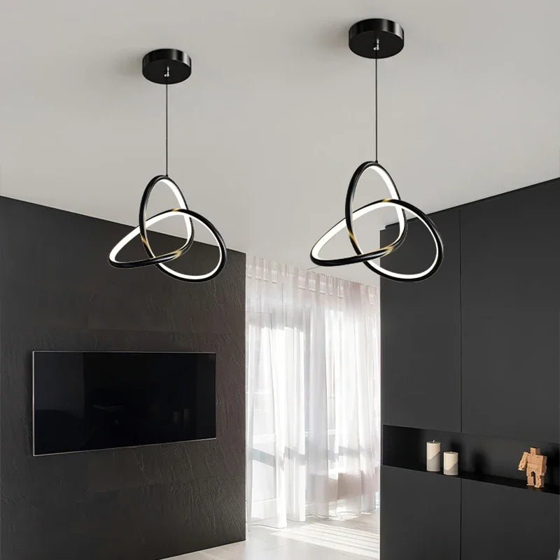 Nordic Metal LED Pendant Light in Black or Gold - Decorbites