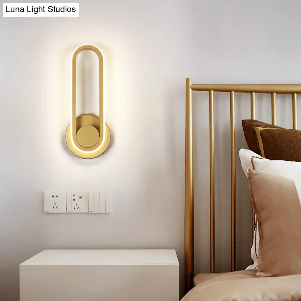 DecorBites™ DecorBites™ Nordic Metal LED Rotatable Oblong Wall Mount Lamp for Bedroom Lighting