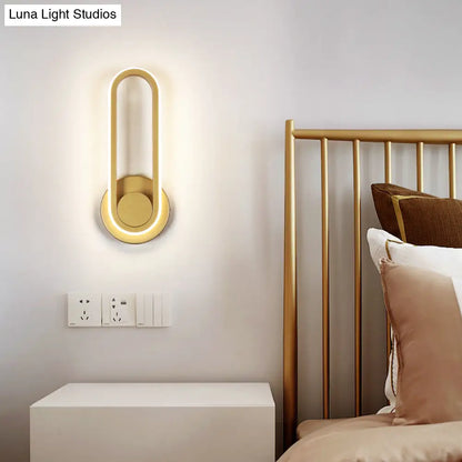 DecorBites™ DecorBites™ Nordic Metal LED Rotatable Oblong Wall Mount Lamp for Bedroom Lighting