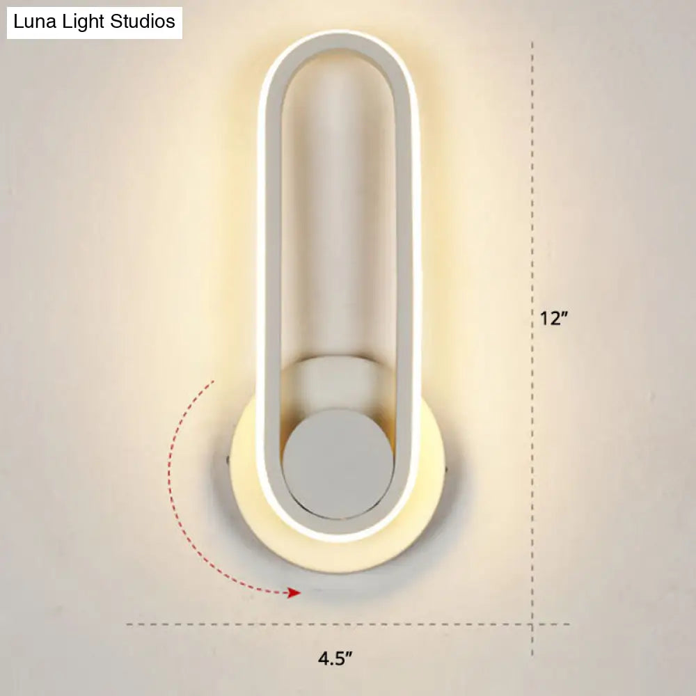 DecorBites™ DecorBites™ Nordic Metal LED Rotatable Oblong Wall Mount Lamp for Bedroom Lighting