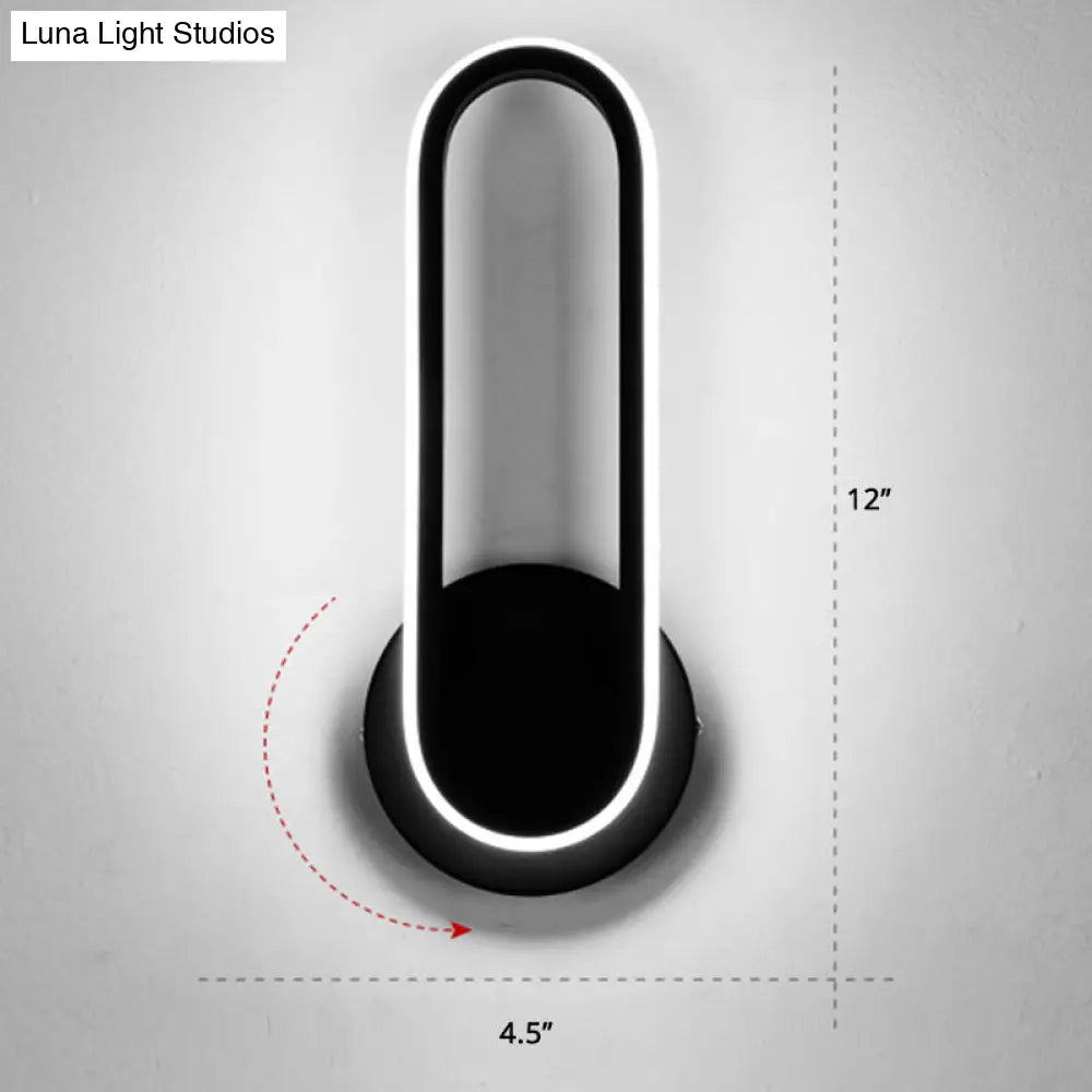 DecorBites™ DecorBites™ Nordic Metal LED Rotatable Oblong Wall Mount Lamp for Bedroom Lighting