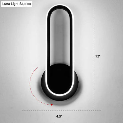 DecorBites™ DecorBites™ Nordic Metal LED Rotatable Oblong Wall Mount Lamp for Bedroom Lighting