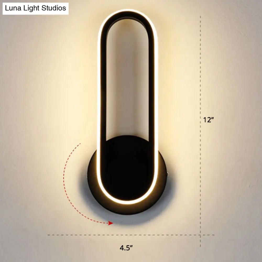 DecorBites™ DecorBites™ Nordic Metal LED Rotatable Oblong Wall Mount Lamp for Bedroom Lighting