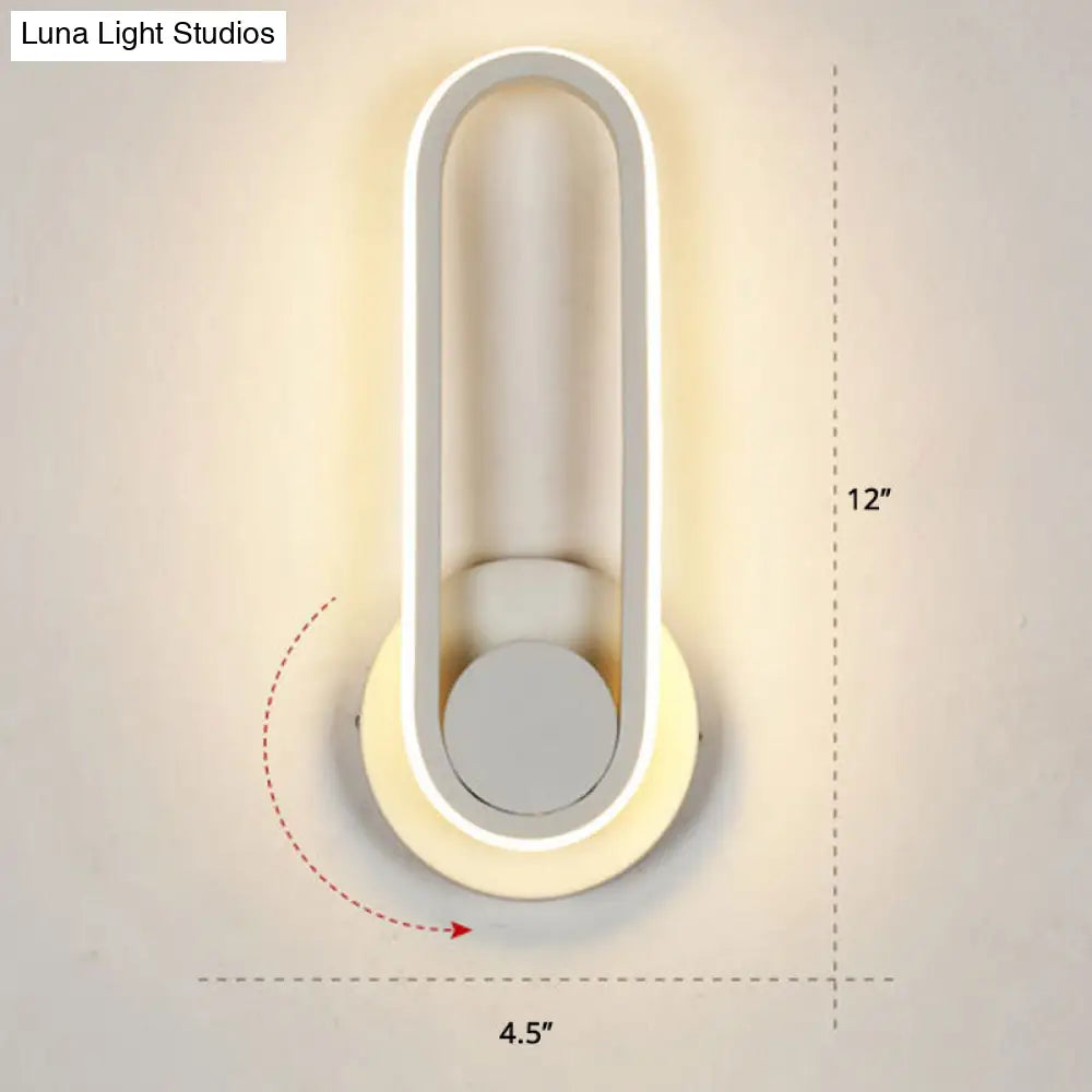 DecorBites™ DecorBites™ Nordic Metal LED Rotatable Oblong Wall Mount Lamp for Bedroom Lighting