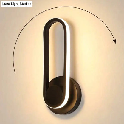 DecorBites™ DecorBites™ Nordic Metal LED Rotatable Oblong Wall Mount Lamp for Bedroom Lighting