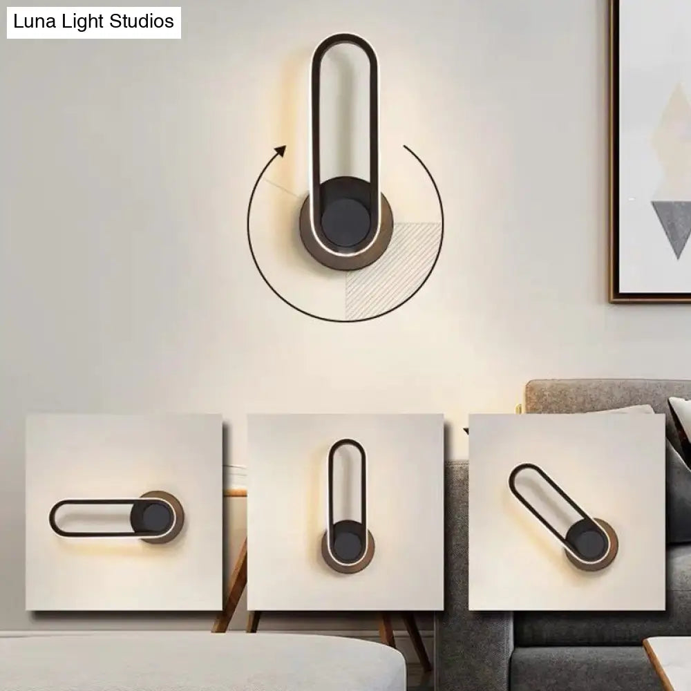DecorBites™ DecorBites™ Nordic Metal LED Rotatable Oblong Wall Mount Lamp for Bedroom Lighting