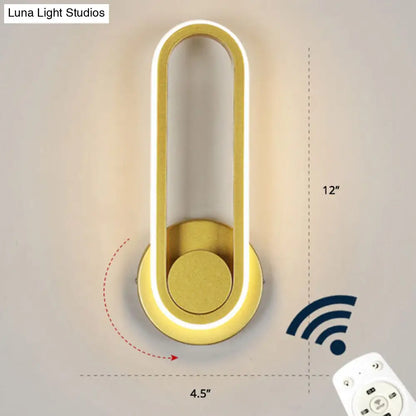 DecorBites™ DecorBites™ Nordic Metal LED Rotatable Oblong Wall Mount Lamp for Bedroom Lighting