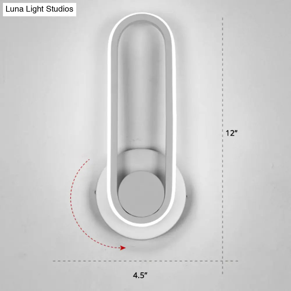 DecorBites™ DecorBites™ Nordic Metal LED Rotatable Oblong Wall Mount Lamp for Bedroom Lighting