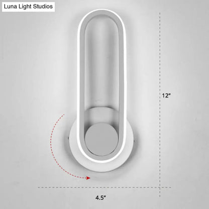 DecorBites™ DecorBites™ Nordic Metal LED Rotatable Oblong Wall Mount Lamp for Bedroom Lighting