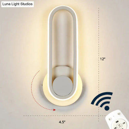 DecorBites™ DecorBites™ Nordic Metal LED Rotatable Oblong Wall Mount Lamp for Bedroom Lighting
