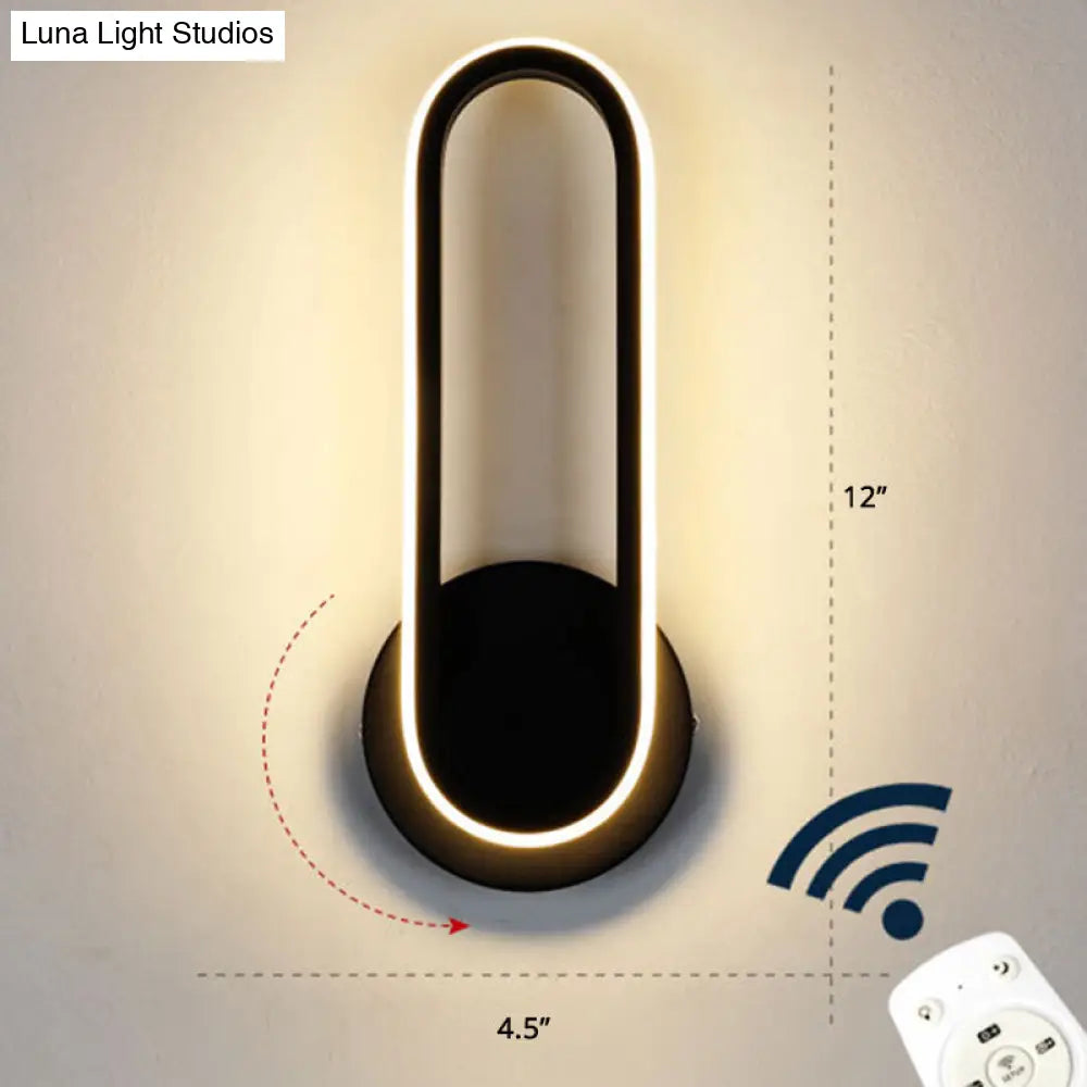 DecorBites™ DecorBites™ Nordic Metal LED Rotatable Oblong Wall Mount Lamp for Bedroom Lighting