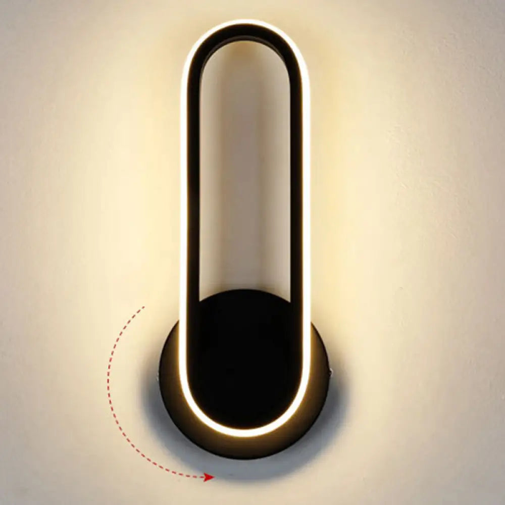 DecorBites™ DecorBites™ Nordic Metal LED Rotatable Oblong Wall Mount Lamp for Bedroom Lighting