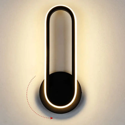 DecorBites™ DecorBites™ Nordic Metal LED Rotatable Oblong Wall Mount Lamp for Bedroom Lighting