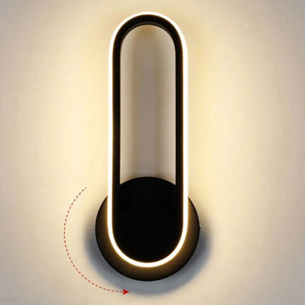 DecorBites™ DecorBites™ Nordic Metal LED Rotatable Oblong Wall Mount Lamp for Bedroom Lighting