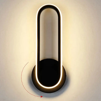 DecorBites™ DecorBites™ Nordic Metal LED Rotatable Oblong Wall Mount Lamp for Bedroom Lighting