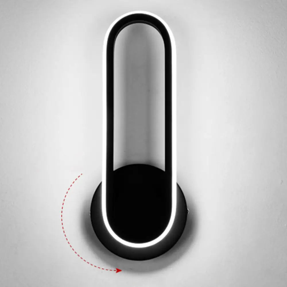 DecorBites™ DecorBites™ Nordic Metal LED Rotatable Oblong Wall Mount Lamp for Bedroom Lighting