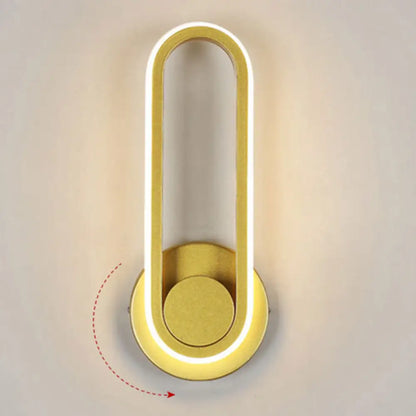 DecorBites™ DecorBites™ Nordic Metal LED Rotatable Oblong Wall Mount Lamp for Bedroom Lighting
