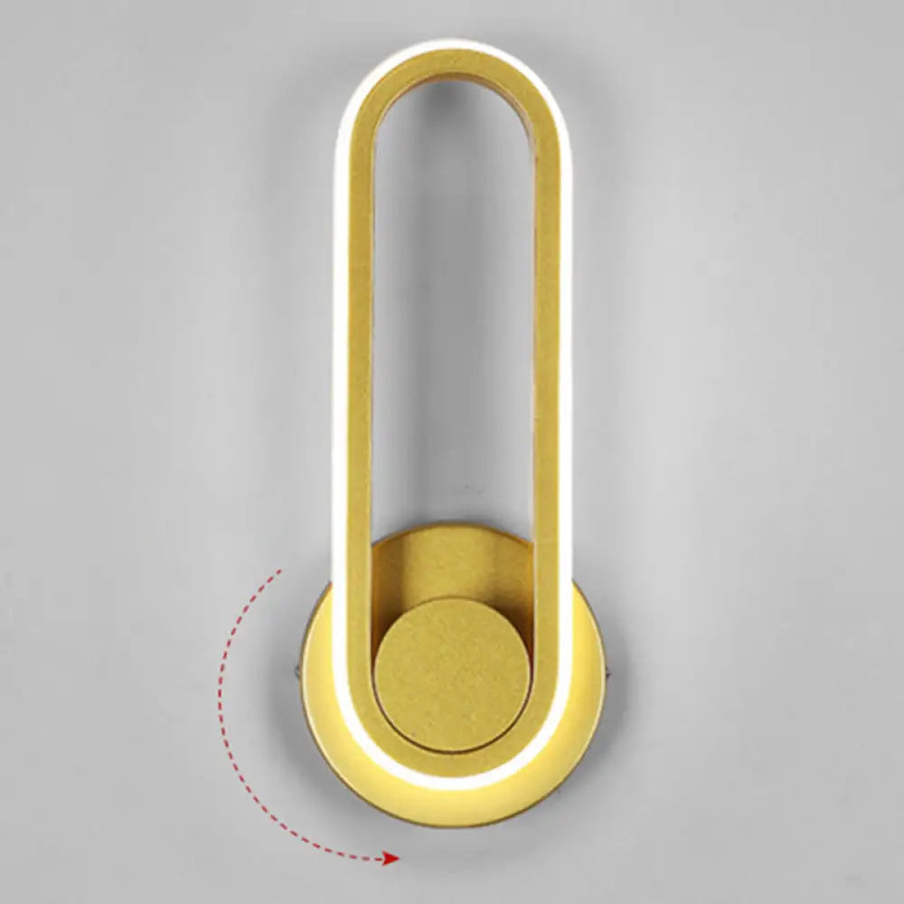 DecorBites™ DecorBites™ Nordic Metal LED Rotatable Oblong Wall Mount Lamp for Bedroom Lighting