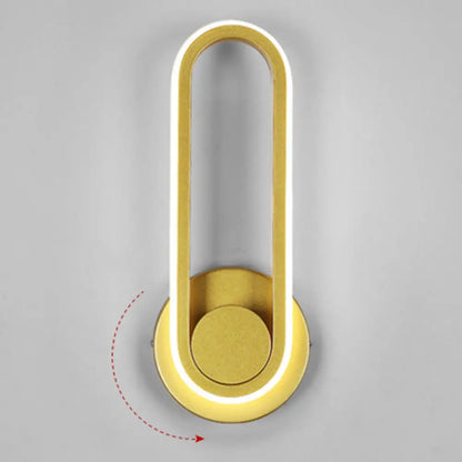 DecorBites™ DecorBites™ Nordic Metal LED Rotatable Oblong Wall Mount Lamp for Bedroom Lighting