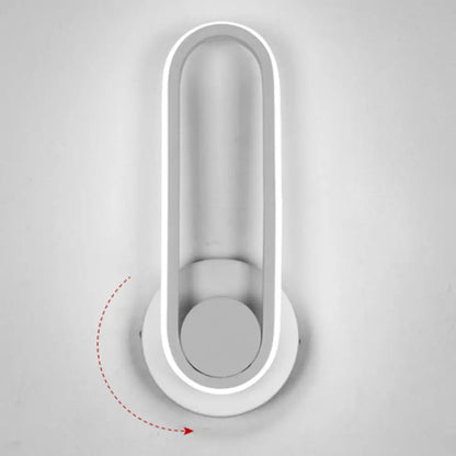 DecorBites™ DecorBites™ Nordic Metal LED Rotatable Oblong Wall Mount Lamp for Bedroom Lighting