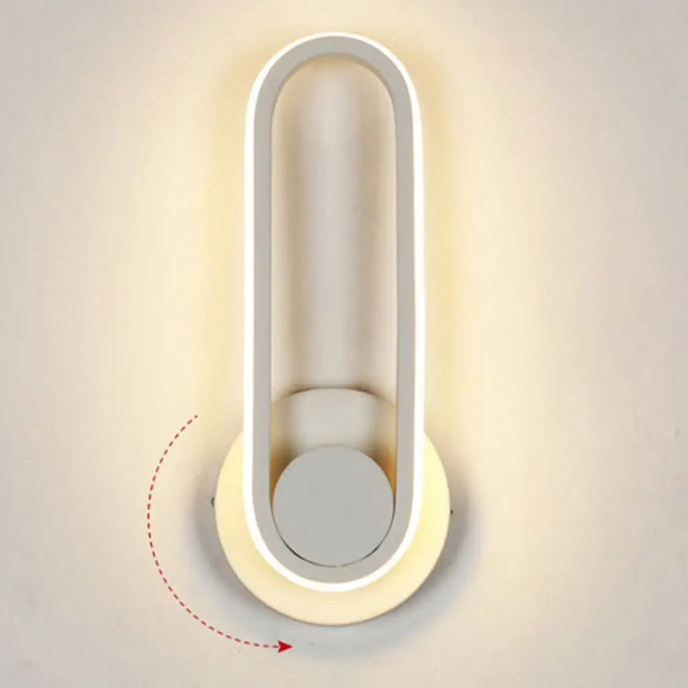 DecorBites™ DecorBites™ Nordic Metal LED Rotatable Oblong Wall Mount Lamp for Bedroom Lighting