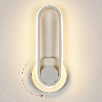 DecorBites™ DecorBites™ Nordic Metal LED Rotatable Oblong Wall Mount Lamp for Bedroom Lighting
