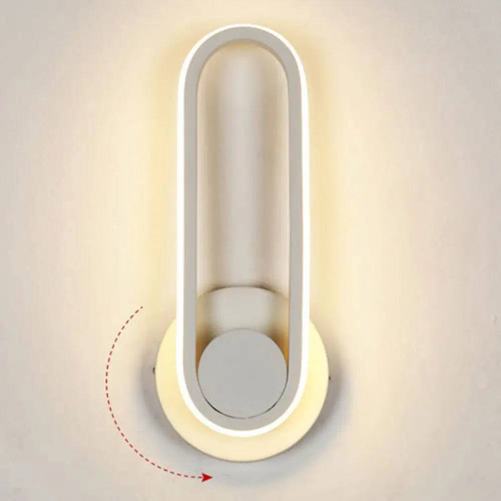 DecorBites™ DecorBites™ Nordic Metal LED Rotatable Oblong Wall Mount Lamp for Bedroom Lighting