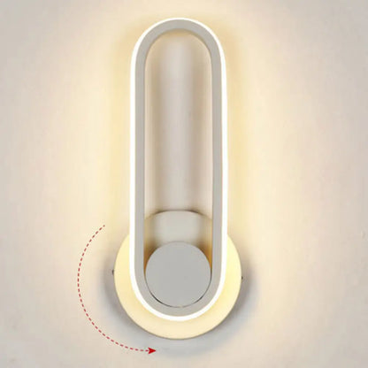 DecorBites™ DecorBites™ Nordic Metal LED Rotatable Oblong Wall Mount Lamp for Bedroom Lighting