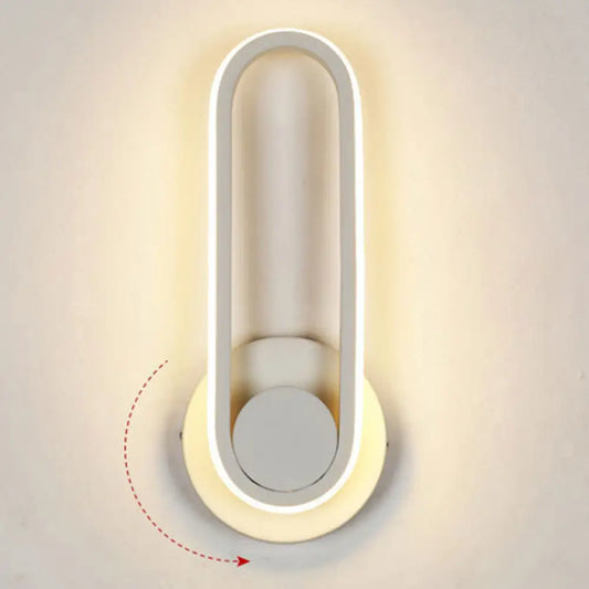 DecorBites™ DecorBites™ Nordic Metal LED Rotatable Oblong Wall Mount Lamp for Bedroom Lighting