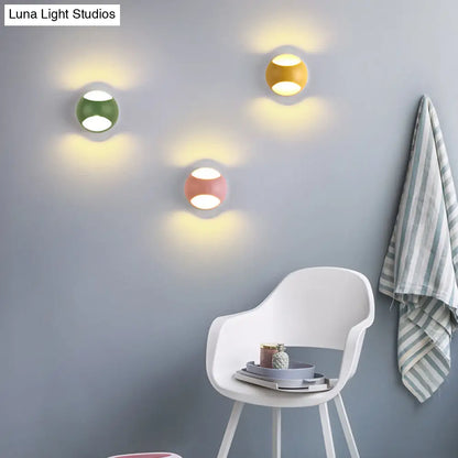 DecorBites™ DecorBites™ Nordic Metal LED Wall Lamp in Yellow/Grey/Green