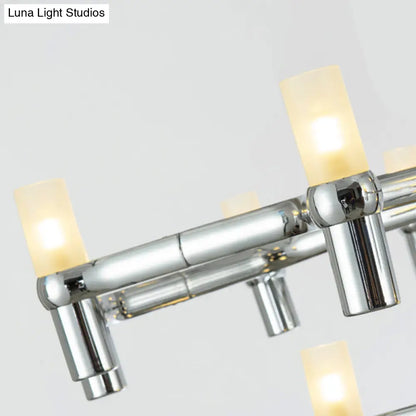 Lámpara de araña nórdica de metal multicapa - Elegante luz colgante LED para sala de estar